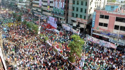 নয়া পল্টনে বিএনপির সমাবেশ