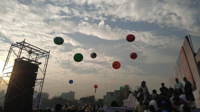 হেলিকপ্টারে চলছে র‌্যাবের টহল