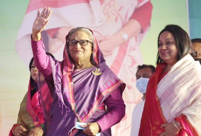 যুব মহিলা লীগের সম্মেলনে প্রধানমন্ত্রী শেখ হাসিনা (ছবি: ফোকাস বাংলা)