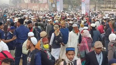  আখেরি মোনাজাতে অংশ নিতে মুসল্লিদের ঢল নেমেছে ইজতেমা ময়দানে