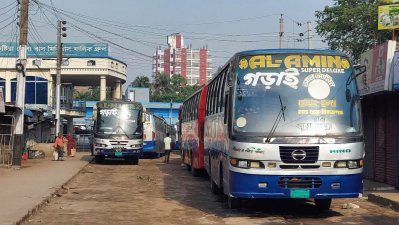 বাস চলাচল বন্ধ রয়েছে দুই রুটে