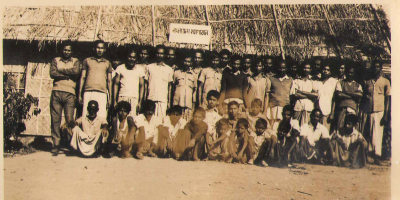 ১৯৭১ সালে ভারতের আগতলার বিশ্রামগঞ্জে ‘বাংলাদেশ ফিল্ড হাসপাতাল’। ছবি: গণস্বাস্থ্য কেন্দ্রের সৌজন্যে