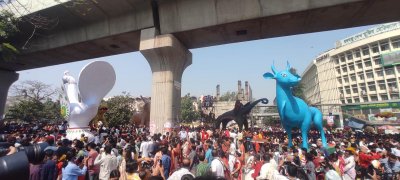 শান্তি কামনায় শেষ হলো মঙ্গল শোভাযাত্রা