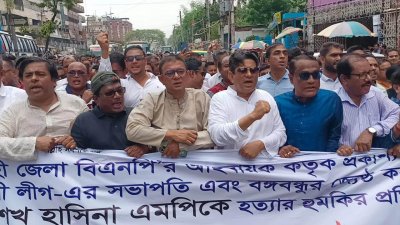 শেখ হাসিনাকে ‘হত্যার হুমকির’ প্রতিবাদে রাজধানীজুড়ে বিক্ষোভ-সমাবেশ