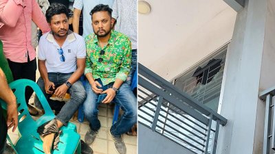 আহত আওয়ামী লীগের কর্মী, ক্ষতিগ্রস্ত কার্যালয় (ডানে)