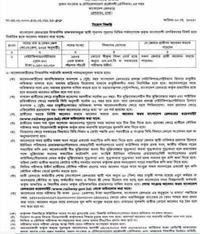 রেলের গেটম্যান পদে চাকরির বিজ্ঞপ্তি