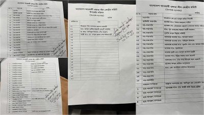 সামাজিক যোগাযোগ মাধ্যমে ঘুরছে কমিটির এই তালিকা