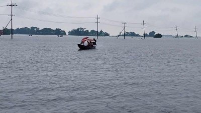 সুনামগঞ্জের নিম্নাঞ্চল প্লাবিত, ভয়ে আশ্রয়কেন্দ্রে ২৮ পরিবার