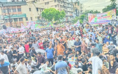 আওয়ামী লীগের শান্তি সমাবেশ (ছবি: সাজ্জাদ হোসেন)