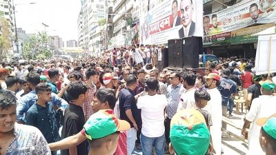 নয়াপল্টনে বিএনপির সমাবেশ (ছবি: নাসিরুল ইসলাম)
