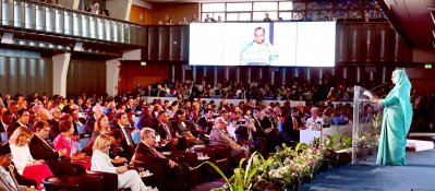 খাদ্য ব্যবস্থাপনা বিষয়ক জাতিসংঘ সম্মেলনে প্রধানমন্ত্রী শেখ হাসিনা (ছবি: ফোকাস বাংলা)