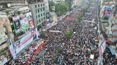 নয়া পল্টনে বিএনপির মহাসমাবেশ (ছবি: নাসিরুল ইসলাম)