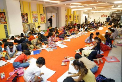 অনুষ্ঠানে ছিল শিশু-কিশোরদের চিত্রাঙ্কন প্রতিযোগিতা