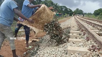 বন্যায় ক্ষতিগ্রস্ত দোহাজারী-কক্সবাজার রেললাইন সংস্কার, অক্টোবরে উদ্বোধন