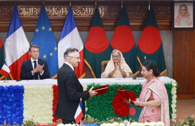 বাংলাদেশ ও ফ্রান্সের মধ্যে দুটি চুক্তি সই (ছবি: ফোকাস বাংলা)