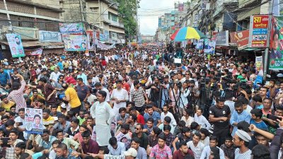 সমাবেশে বিএনপি নেতাকর্মীরা