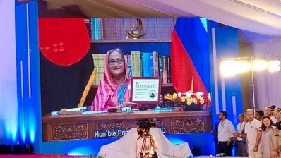 ইউরেনিয়াম হস্তান্তর অনুষ্ঠানে ভারতকে ধন্যবাদ শেখ হাসিনা ও পুতিনের