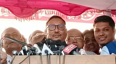 গাবতলীতে ঢাকা মহানগর উত্তর আওয়ামী লীগের শান্তি সমাবেশে ওবায়দুল কাদের (ছবি: ফোকাস বাংলা)