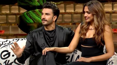 &lsquo;কফি উইথ করণ&rsquo; সেটে রণবীর ও দীপিকা