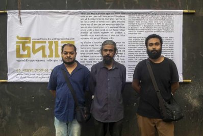 বাম পাশ থেকে  জুবায়েদ কাদির , সৈয়দ সুমন, রাহুল তালুকদার