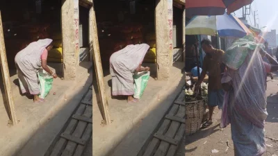 বছরের পর বছর ধরে শ্যামবাজার থেকে পণ্য কুড়িয়ে সংসার চালিয়ে যাচ্ছেন অনেকে