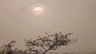 মেঘে ঢেকে গেছে সূর্য। ছবি: সাজ্জাদ হোসেন