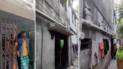 মেরাদিয়া এলাকার এই দ্বিতল বাড়িতেই পরিবারের সঙ্গে বসবাস করতো ওই তিন কিশোরী