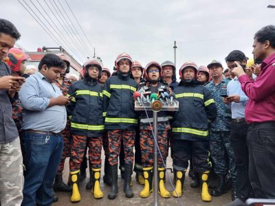 ঘটনাস্থলে ফায়ার সার্ভিসের প্রেস ব্রিফিং