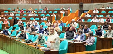 জাতীয় সংসদে প্রধানমন্ত্রী শেখ হাসিনা (ছবি: ফোকাস বাংলা)