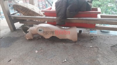 রাজধানীর ফুট ওভারব্রিজগুলোয় নানা রকম আবর্জনা চোখে পড়ে খুব সহজেই (ছবি: প্রতিবেদক) 