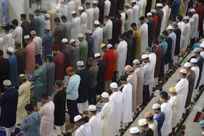 জাতীয় মসজিদ বায়তুল মোকাররমে ঈদের জামাত 