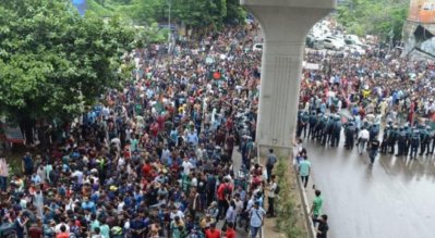 চার দফা দাবিতে আন্দোলনে নামেন শিক্ষার্থীরা। ছবি: সাজ্জাদ হোসেন