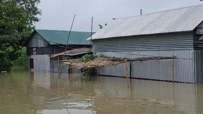 জামালপুরে পানিবন্দি ১০ হাজার মানুষ, ২৬টি বিদ্যালয় বন্ধ ঘোষণা