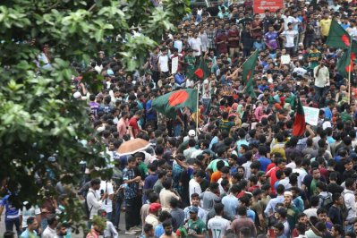 আন্দোলনে রাজধানীর বিভিন্ন সড়কে ছিল তীব্র যানজট (ছবি: সাজ্জাদ হোসেন)