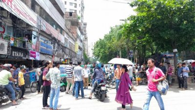  রাজধানীর গুরুত্বপূর্ণ পয়েন্টগুলো অবরোধ করেছেন শিক্ষার্থীরা, ছবি: সাজ্জাদ হোসেন