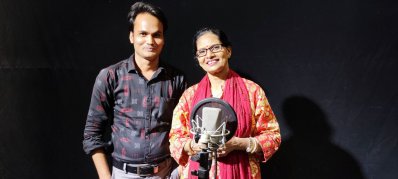 রেকর্ডিংয়ে হাবিব ও চন্দনা
