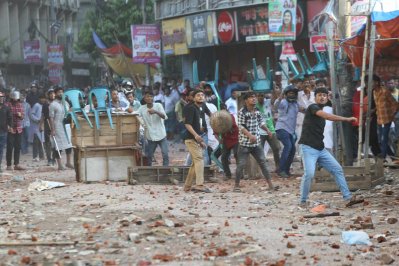 কোটা আন্দোলন ঘিরে সংঘর্ষ হয় রাজধানীর বিভিন্ন এলাকায় (ছবি: নাসিরুল ইসলাম)