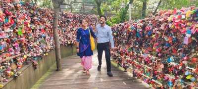 ‘লাভ লক’ নাটকের শুটিংয়ে বৃষ্টি ও ইয়াশ