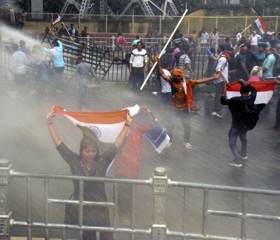 ভারতের পতাকা হাতে ‘নবান্ন অভিযানে’ উত্তাল কলকাতা