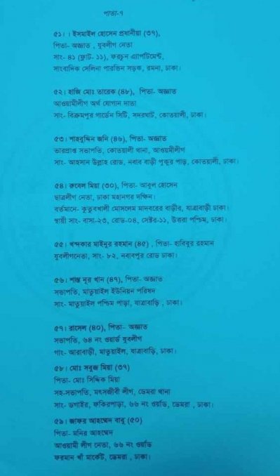 শেখ হাসিনাসহ ১১২ জনের বিরুদ্ধে মামলা