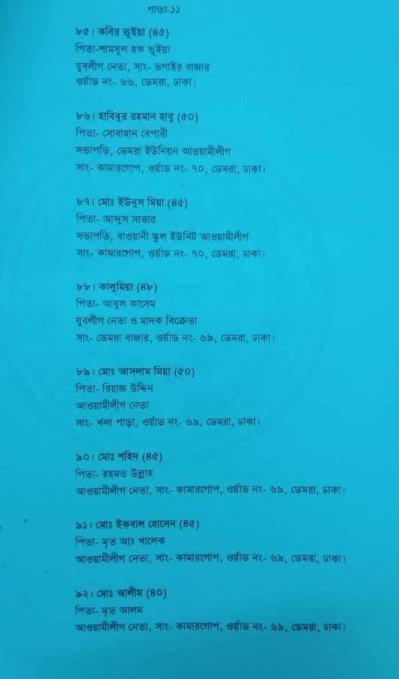 শেখ হাসিনাসহ ১১২ জনের বিরুদ্ধে মামলা