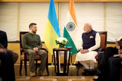 ভলোদিমির জেলেনস্কি ও নরেন্দ্র মোদি। ফাইল ছবি: রয়টার্স
