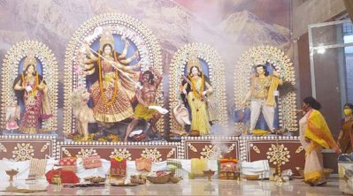 ঢাকেশ্বরী মন্দিরে দুর্গাপূজার দৃশ্য (ফাইল ছবি)