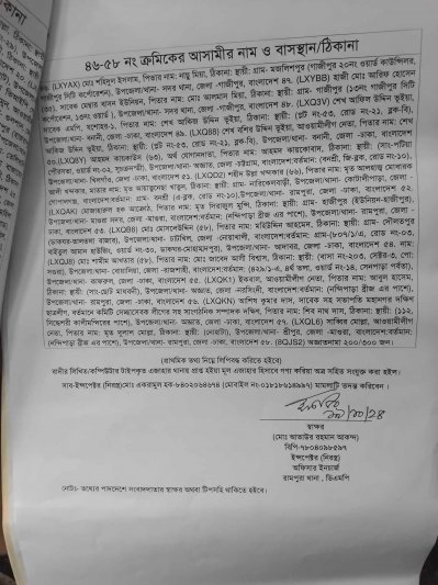 শেখ হাসিনাসহ ৫৭ জনের নামে মামলা