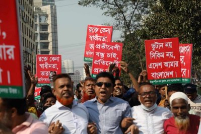 পদযাত্রা। ছবি: নাসিরুল ইসলাম