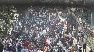 পদযাত্রা। ছবি: নাসিরুল ইসলাম