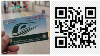 একক টিকিট ও কিউআর কোড