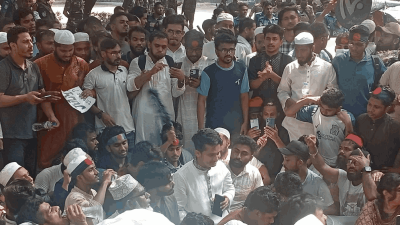 প্রধান উপদেষ্টার বাসভবনের সামনে এনসিপির অবস্থান কর্মসূচি