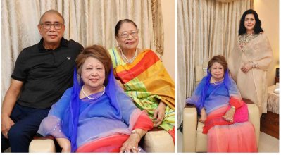 পরিবারের সদস্যদের সঙ্গে খালেদা জিয়ার একান্ত সময়
