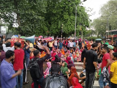 আন্দোলনকারীদের বিক্ষোভ কর্মসূচি
